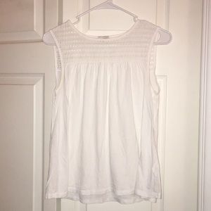 gap white eyelet tank top size small